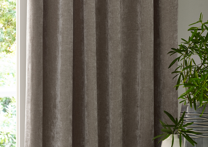 Heavy Chenille Pencil Pleat, Greige - Ready Made Curtains - Image 5